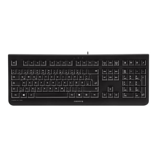 CHERRY KC 1000 tangentbord - AZERTY - Kabelanslutet - LPK - Plus &amp; Play-anslutning - USB-port - Svart