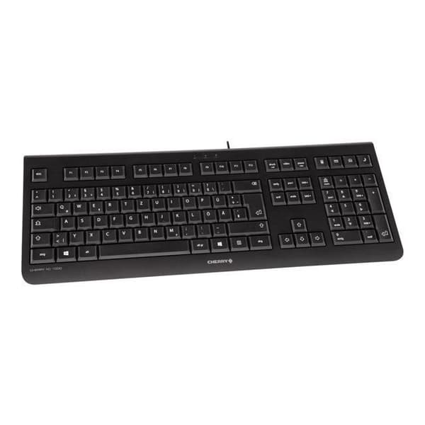 CHERRY KC 1000 tangentbord - AZERTY - Kabelanslutet - LPK - Plus & Play-anslutning - USB-port - Svart