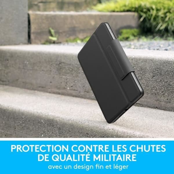 LOGITECH - Tangentbord och fodral - Robust Folio för Apple 10,2-tums iPad 7:e, 7:e, 8:e och 9:e generationen - Svart