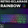 Miniatyrbild 4 av 6: Gamingtangentbord - G-Lab - KEYZ HYDROGEN - 60 % kompakt format - Bakgrundsbelyst - Kabelansluten - Svart
