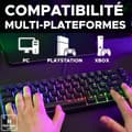 Miniatyrbild 2 av 6: Gamingtangentbord - G-Lab - KEYZ HYDROGEN - 60 % kompakt format - Bakgrundsbelyst - Kabelansluten - Svart