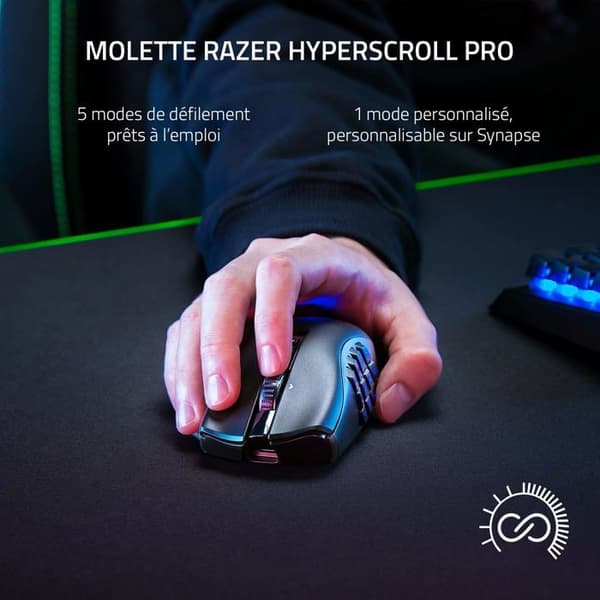 Gamingmus - RAZER - Naga V2 Pro - Trådad - Svart - 8886419333890