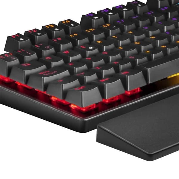 Mekaniskt tangentbord - Mars Gaming - MKXTKL - RGB-bakgrundsbelyst - OUTEMU SQ Blue Switch - Ergonomiskt handledsstöd