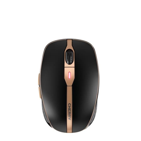 Trådlös tangentbord/mus uppsättning - CHERRY - DW 9100 SLIM - USB och Bluetooth - Uppladdningsbar - Svart/Brons