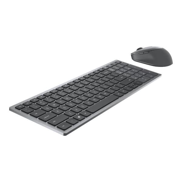 DELL KM7120W trådlöst tangentbord och musuppsättning - 2,4 GHz, Bluetooth 5.0 - Franska - Titan Grey