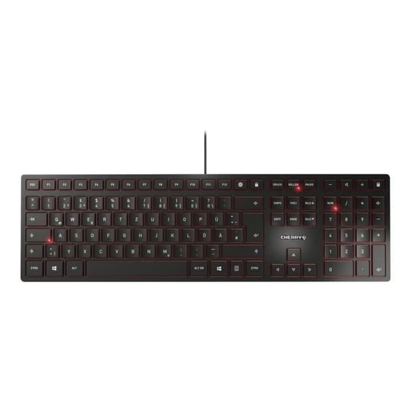CHERRY KC 6000 slim tangentbord - CHERRY - USB - Svart - Premium saxmekanism