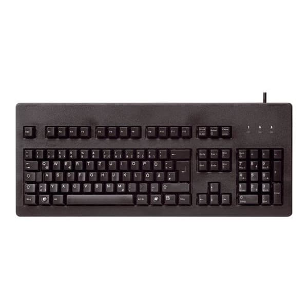 CHERRY G80-3000 PS2, DE standard PC-tangentbord - Cherry MX-tangenter - lasergravyr - svart