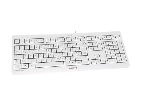 CHERRY KC 1000 Tangentbord - Kabelanslutet - AZERTY - LPK - Connection Plus & Play - USB-port - Vit