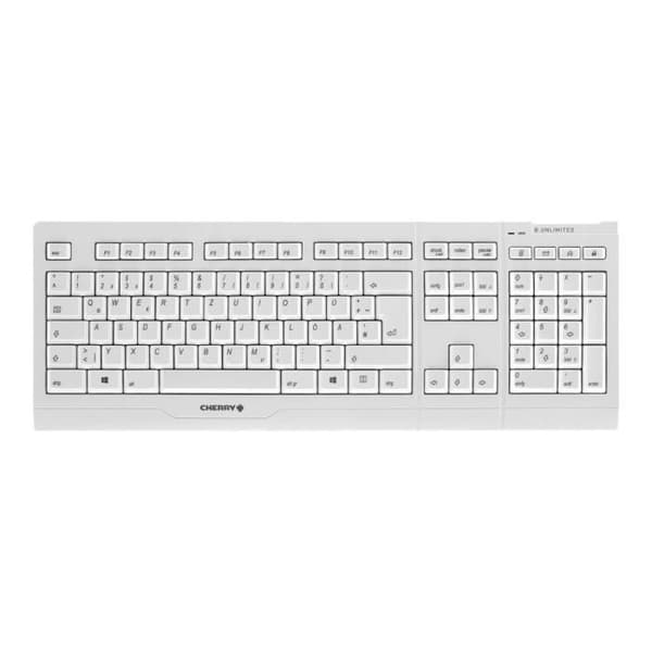 CHERRY B.UNLIMITED 3.0 ljusgrå tysk 2,4 GHz trådlös tangentbord och mus kombination