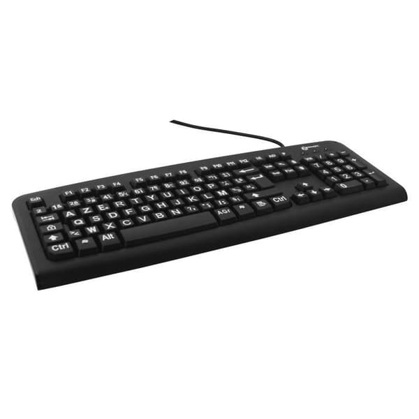 GEEMARC Visual Comfort Keyboard - Stora tecken - För PC