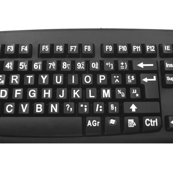 GEEMARC Visual Comfort Keyboard - Stora tecken - För PC