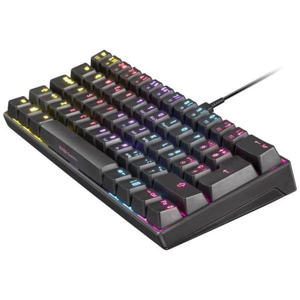 Mars Gaming MKMINI Noir - Ultrakompakt RGB Mekaniskt Tangentbord - Brun Switch Spansk Layout