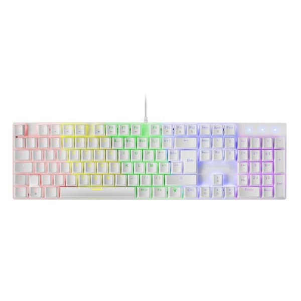 Mekaniskt spelartangentbord (röd switch) Mars Gaming MK422 RGB (Vit)