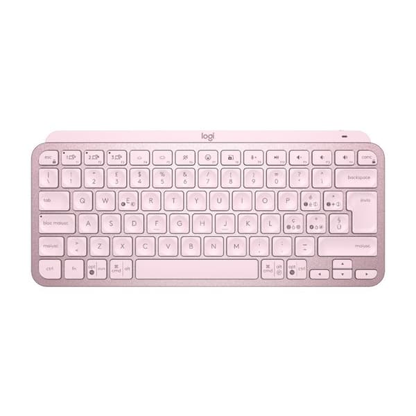 Logitech MX Keys Mini - Tangentbord - bakgrundsbelyst - Bluetooth - QWERTY - Italiensk - rosa