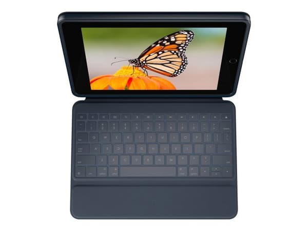 Tangentbord och mus RUGGED COMBO 3 CLASSIC BLUE 920-009657 - LOGITECH - 7 tum - Blå