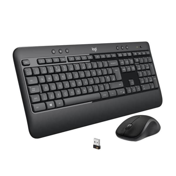 Tangentbordsmusset - Trådlös - Logitech - MK540 - AZERTY Svart, Vit
