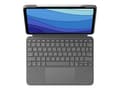 Miniatyrbild 3 av 3: Tangentbord och foliofodral - Logitech - Combo Touch - Bakgrundsbelysning - Trackpad - QWERTZ Tyskt