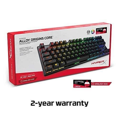 Mekaniskt speltangentbord - HyperX - Alloy Origins Core - RGB - TKL - HyperX Red switchar