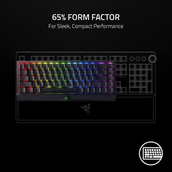 Mekaniskt tangentbord - Razer - BlackWidow V3 Mini - Trådlöst - QWERTY - Bakgrundsbelyst
