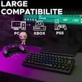 Miniatyrbild 3 av 6: Speltangentbord - The G-Lab - KEYZ TALLIUM TKL - Mekanisk (röd switch) - Hot Swappable - RGB - Trådbunden - Azerty - Svart