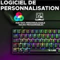 Miniatyrbild 5 av 6: Speltangentbord - The G-Lab - KEYZ TALLIUM TKL - Mekanisk (röd switch) - Hot Swappable - RGB - Trådbunden - Azerty - Svart