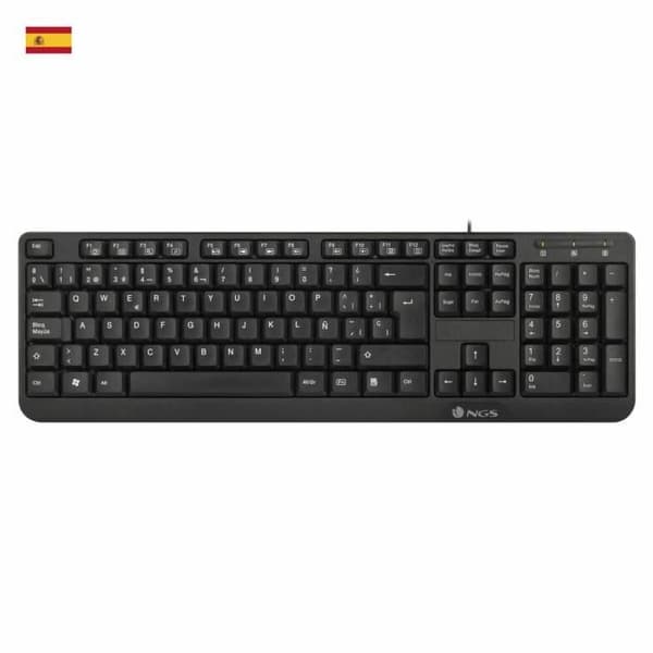 NGS Tangentbord NGS-KEYBOARD-0344 Svart Svart