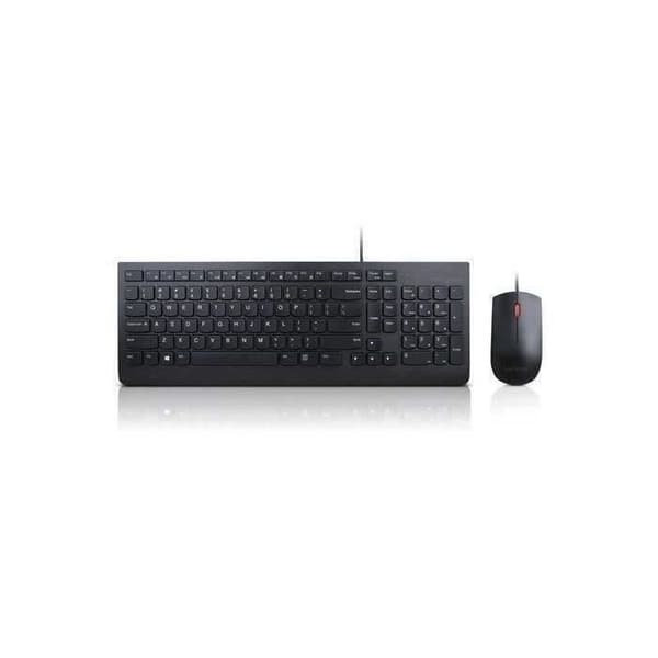 Essential Wired Combo Tangentbord och Mus Set - LENOVO - USB - Svart - Franska Svart