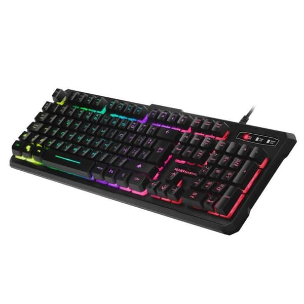 Tangentbord - Mars Gaming - MK218DE - Kabelanslutet - QWERTZ - RGB LED bakgrundsbelyst - Svart