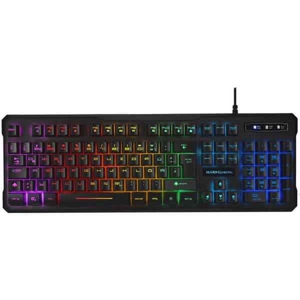 Tangentbord - Mars Gaming - MK218DE - Kabelanslutet - QWERTZ - RGB LED bakgrundsbelyst - Svart