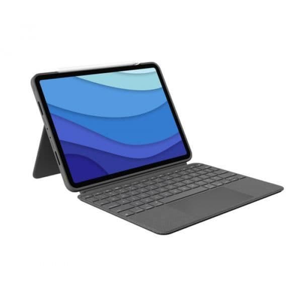 Tangentbord och folio - LOGITECH - Combo Touch - QWERTZ - Bakgrundsbelysning - Pekplatta - Oxfordgrå