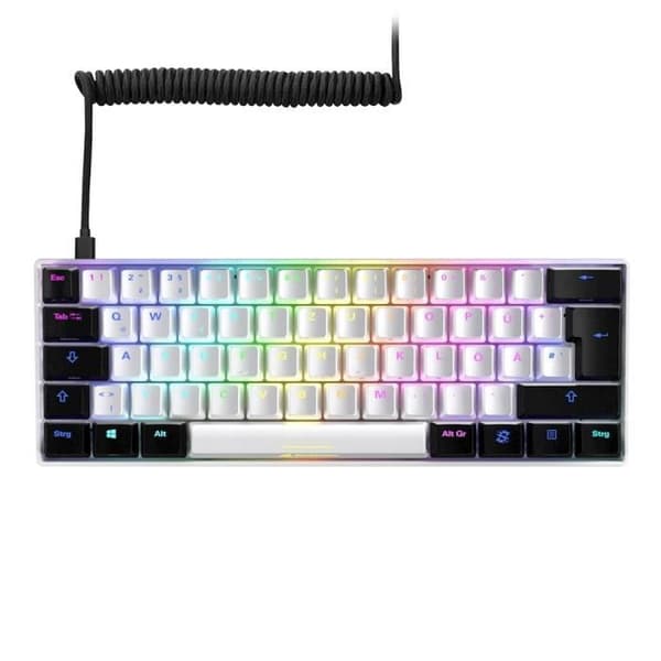 SHARKOON SGK50 S4 USB QWERTZ TANGENTBORD TYSK VIT (4044951033805)