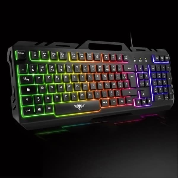 SPIRIT OF GAMER – PRO-MKH5 4-i-1-spelpaket – Anti-Ghosting RGB-tangentbord / 7-knappars RGB 6400 DPI-mus / RGB-headset / Matta inkl.