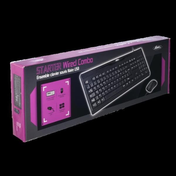ADVANCE Starter Wired Combo Wired Tangentbord / Musset / CLS-197U - USB - AZERTY - Svart