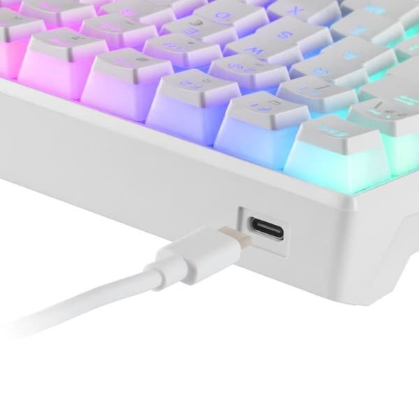 Mekaniskt tangentbord - Mars Gaming - MKULTRA - Kompakt 96% - Outemu SQ Red Switch - RGB Vit