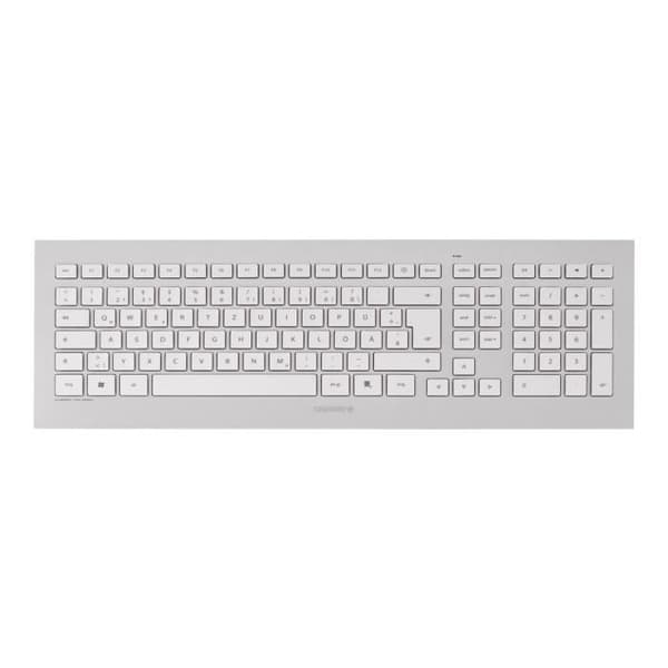 CHERRY DW 8000 trådlöst tangentbord och mus set - Schweiz - Vit, silver - Sober och elegant design
