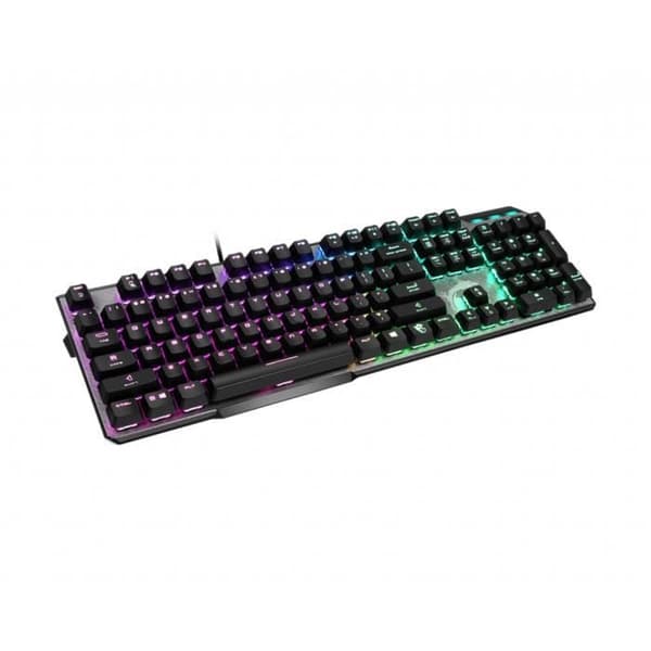 MSI VIGOR GK50 ELITE LÅDA VIT TYSK USB QWERTZ TANGENTBORD SVART, METALL