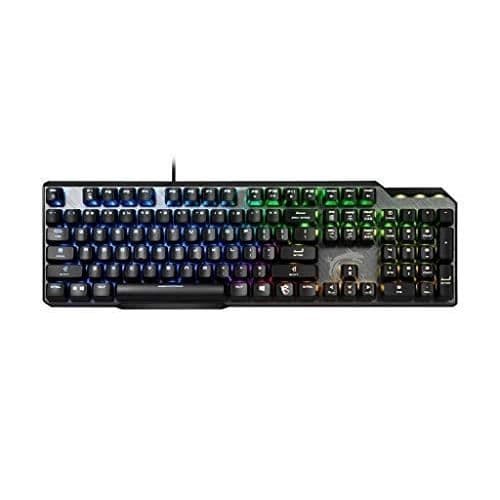 MSI VIGOR GK50 ELITE LÅDA VIT TYSK USB QWERTZ TANGENTBORD SVART, METALL