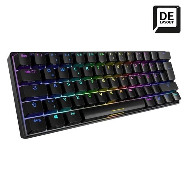 SHARKOON SKILLER SGK50 S4 TYSK QWERTZ USB TANGENTBORD SVART (4044951033