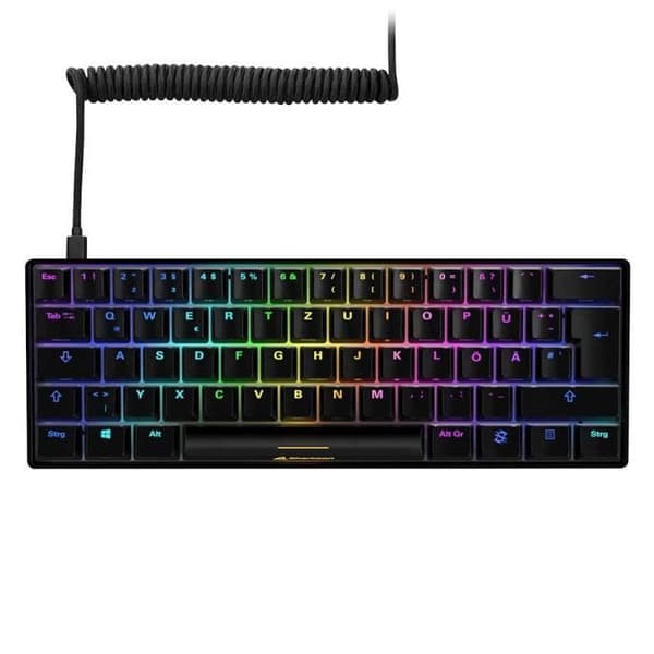 SHARKOON SGK50 S4 USB QWERTZ TANGENTBORD TYSK SVART (4044951033775)