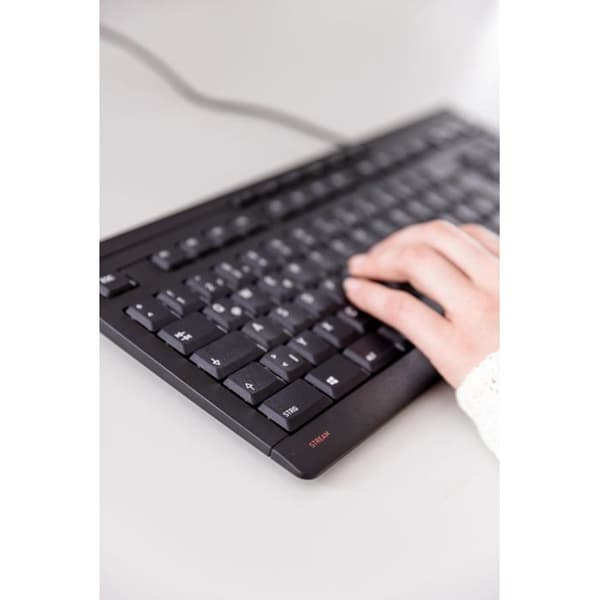 - CHERRY - CHERRY STREAM TANGENTBORD TKL - Tangentbord - USB - US med eurosymbol - switch: CHERRY SX - svart