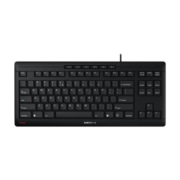 - CHERRY - CHERRY STREAM TANGENTBORD TKL - Tangentbord - USB - US med eurosymbol - switch: CHERRY SX - svart