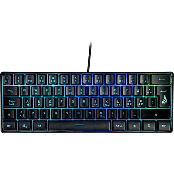 VERBATIM 48702 TANGENTBORD RVB X1 QWERTY NORDISK Svart