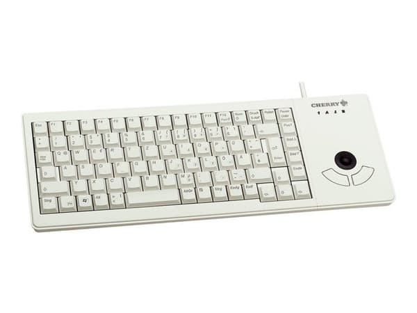 CHERRY G84-5400LUMEU-0 tangentbord med integrerad optisk styrkula - ljusgrå