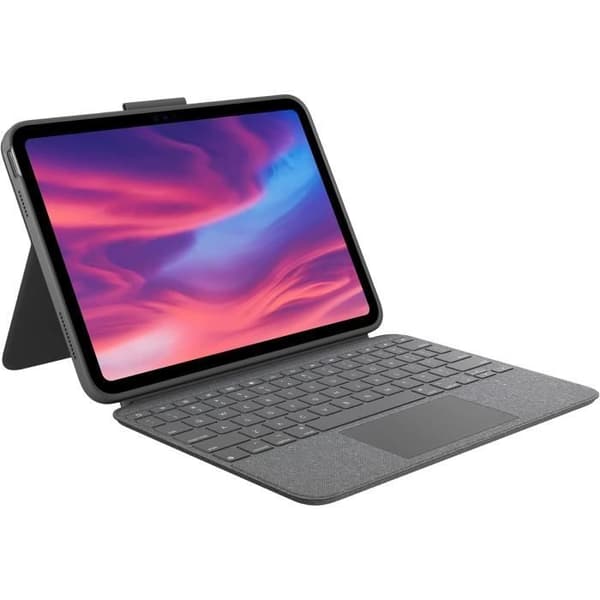 Tangentbordsfodral - LOGITECH - Combo Touch - Bakgrundsbelyst - Multi-touch pekplatta - iPad 10:e generationen