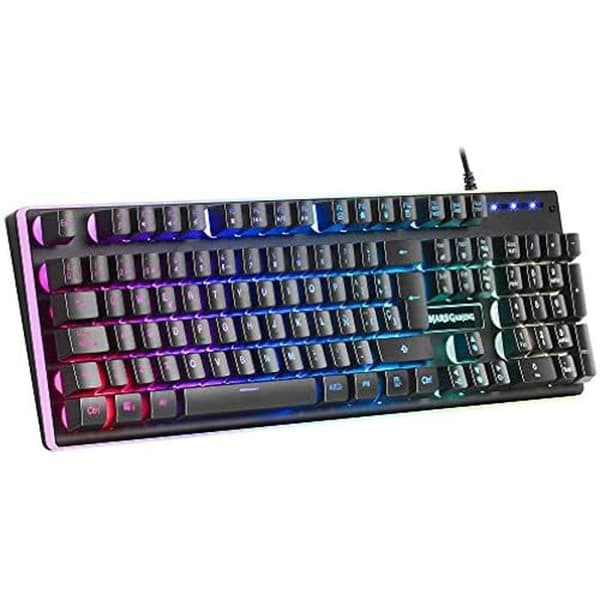 Gaming Tangentbord - MARS GAMING - MK320 - H-MECH - RGB 13 Läge - Ergonomisk Handledsstöd
