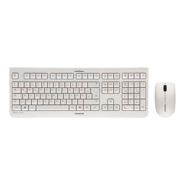 CHERRY DW 3000 trådlöst tangentbord och musuppsättning - CHERRY varumärke - 2,4 GHz-teknik - Färg ljusgrå