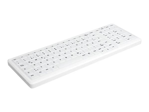 Klaviatur - CHERRY - AK-C7000F-U1-W/FR - Trådbunden - Tvättbar - USB Vit