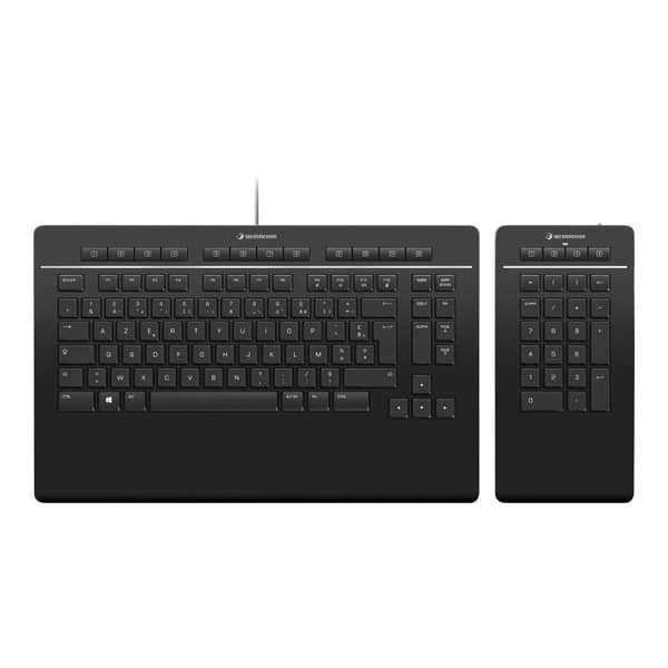 - 3Dconnexion - 3Dconnexion Keyboard Pro med Numpad - tangentbord och numeriskt tangentbord set - AZERTY - Franska