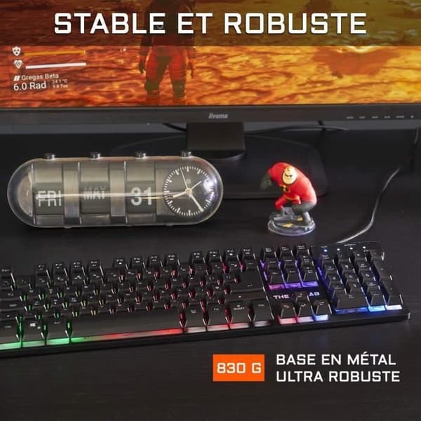 2 i 1 Gamer Pack - The G-Lab - COMBO KRYPTON - Kabelansluten mus - Kabelanslutet tangentbord