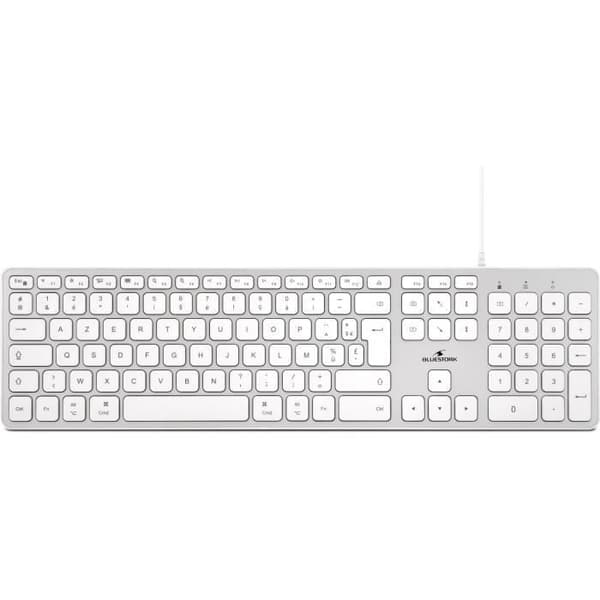 Kabelanslutet tangentbord - BLUESTORK - KB Mac - Mac-kompatibelt - Vit